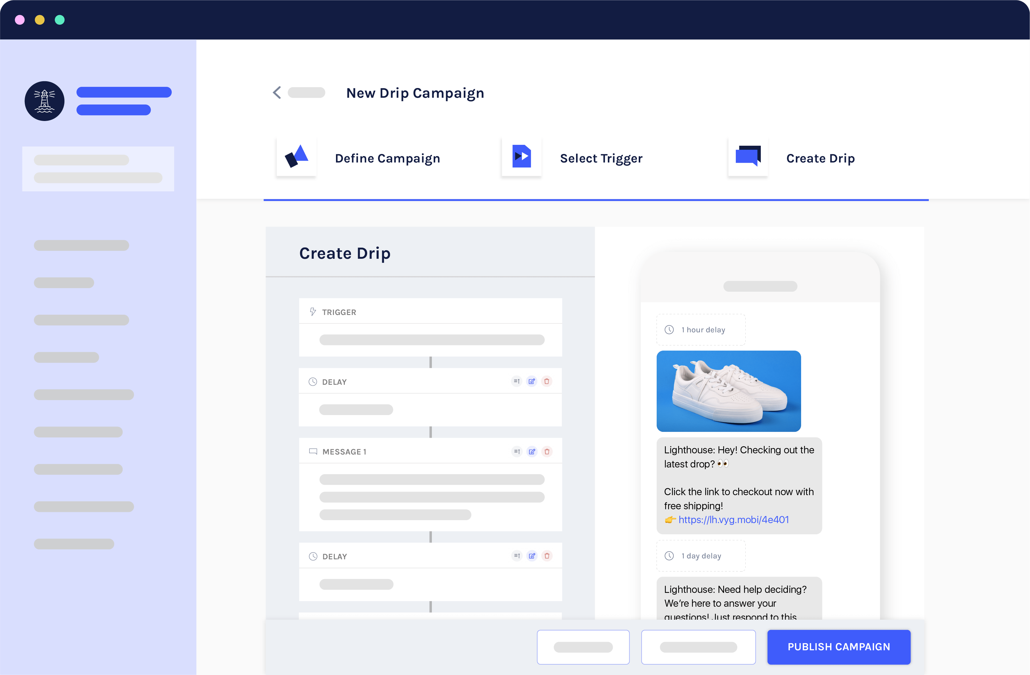 Voyage Create Drip Campaign